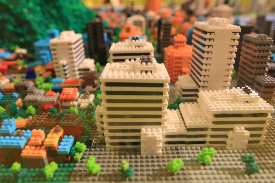 Lego brick buildings